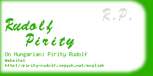 rudolf pirity business card